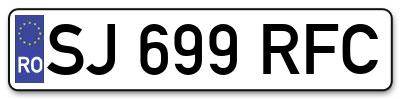 Placuta inmatriculare numar auto  SJ-699-RFC, SJ 699 RFC, SJ699RFC