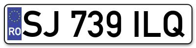 Placuta inmatriculare numar auto  SJ-739-ILQ, SJ 739 ILQ, SJ739ILQ
