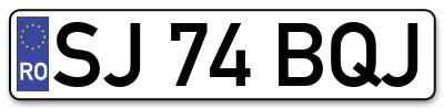 Placuta inmatriculare numar auto  SJ-74-BQJ, SJ 74 BQJ, SJ74BQJ