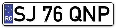 Placuta inmatriculare numar auto  SJ-76-QNP, SJ 76 QNP, SJ76QNP