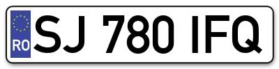 Placuta inmatriculare numar auto  SJ-780-IFQ, SJ 780 IFQ, SJ780IFQ