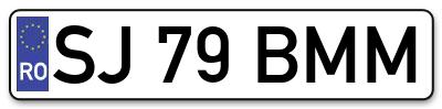 Placuta inmatriculare numar auto  SJ-79-BMM, SJ 79 BMM, SJ79BMM