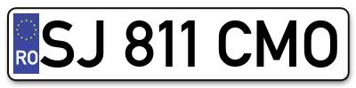 Placuta inmatriculare numar auto  SJ-811-CMO, SJ 811 CMO, SJ811CMO