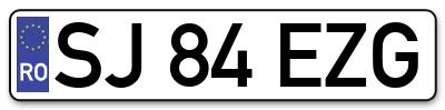 Placuta inmatriculare numar auto  SJ-84-EZG, SJ 84 EZG, SJ84EZG