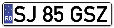 Placuta inmatriculare numar auto  SJ-85-GSZ, SJ 85 GSZ, SJ85GSZ