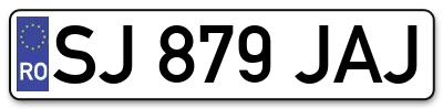 Placuta inmatriculare numar auto  SJ-879-JAJ, SJ 879 JAJ, SJ879JAJ
