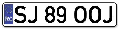 Placuta inmatriculare numar auto  SJ-89-OOJ, SJ 89 OOJ, SJ89OOJ