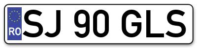 Placuta inmatriculare numar auto  SJ-90-GLS, SJ 90 GLS, SJ90GLS