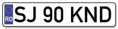 Placuta inmatriculare numar auto  SJ-90-KND, SJ 90 KND, SJ90KND