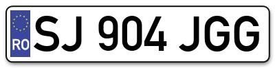 Placuta inmatriculare numar auto  SJ-904-JGG, SJ 904 JGG, SJ904JGG