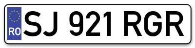 Placuta inmatriculare numar auto  SJ-921-RGR, SJ 921 RGR, SJ921RGR
