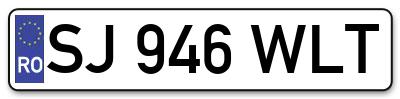 Placuta inmatriculare numar auto  SJ-946-WLT, SJ 946 WLT, SJ946WLT