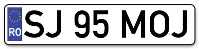 Placuta inmatriculare numar auto  SJ-95-MOJ, SJ 95 MOJ, SJ95MOJ