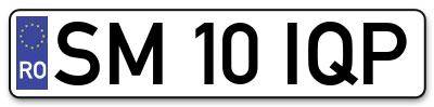 Placuta inmatriculare numar auto  SM-10-IQP, SM 10 IQP, SM10IQP