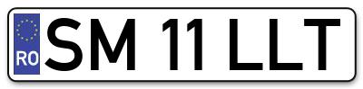 Placuta inmatriculare numar auto  SM-11-LLT, SM 11 LLT, SM11LLT