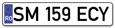 Placuta inmatriculare numar auto  SM-159-ECY, SM 159 ECY, SM159ECY