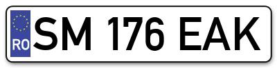 Placuta inmatriculare numar auto  SM-176-EAK, SM 176 EAK, SM176EAK
