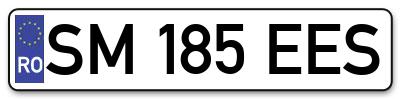 Placuta inmatriculare numar auto  SM-185-EES, SM 185 EES, SM185EES