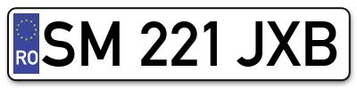 Placuta inmatriculare numar auto  SM-221-JXB, SM 221 JXB, SM221JXB