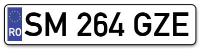Placuta inmatriculare numar auto  SM-264-GZE, SM 264 GZE, SM264GZE