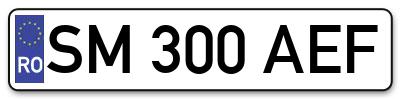 Placuta inmatriculare numar auto  SM-300-AEF, SM 300 AEF, SM300AEF