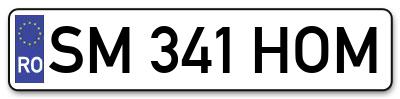 Placuta inmatriculare numar auto  SM-341-HOM, SM 341 HOM, SM341HOM