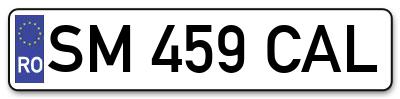 Placuta inmatriculare numar auto  SM-459-CAL, SM 459 CAL, SM459CAL