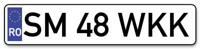 Placuta inmatriculare numar auto  SM-48-WKK, SM 48 WKK, SM48WKK