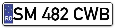 Placuta inmatriculare numar auto  SM-482-CWB, SM 482 CWB, SM482CWB