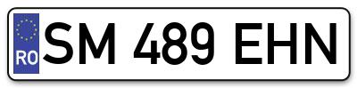 Placuta inmatriculare numar auto  SM-489-EHN, SM 489 EHN, SM489EHN