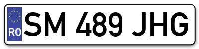 Placuta inmatriculare numar auto  SM-489-JHG, SM 489 JHG, SM489JHG