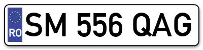 Placuta inmatriculare numar auto  SM-556-QAG, SM 556 QAG, SM556QAG