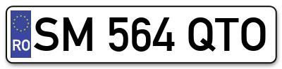 Placuta inmatriculare numar auto  SM-564-QTO, SM 564 QTO, SM564QTO