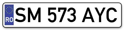 Placuta inmatriculare numar auto  SM-573-AYC, SM 573 AYC, SM573AYC