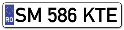 Placuta inmatriculare numar auto  SM-586-KTE, SM 586 KTE, SM586KTE