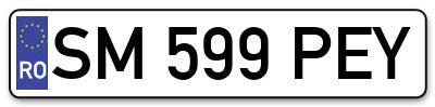 Placuta inmatriculare numar auto  SM-599-PEY, SM 599 PEY, SM599PEY