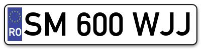 Placuta inmatriculare numar auto  SM-600-WJJ, SM 600 WJJ, SM600WJJ
