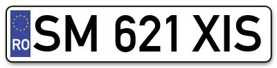 Placuta inmatriculare numar auto  SM-621-XIS, SM 621 XIS, SM621XIS
