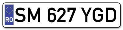 Placuta inmatriculare numar auto  SM-627-YGD, SM 627 YGD, SM627YGD