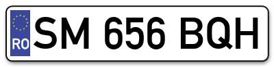 Placuta inmatriculare numar auto  SM-656-BQH, SM 656 BQH, SM656BQH
