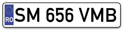 Placuta inmatriculare numar auto  SM-656-VMB, SM 656 VMB, SM656VMB
