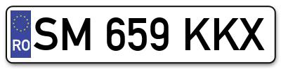 Placuta inmatriculare numar auto  SM-659-KKX, SM 659 KKX, SM659KKX
