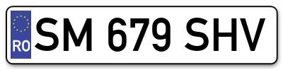 Placuta inmatriculare numar auto  SM-679-SHV, SM 679 SHV, SM679SHV