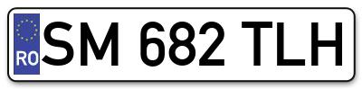 Placuta inmatriculare numar auto  SM-682-TLH, SM 682 TLH, SM682TLH