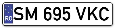 Placuta inmatriculare numar auto  SM-695-VKC, SM 695 VKC, SM695VKC