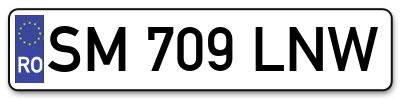 Placuta inmatriculare numar auto  SM-709-LNW, SM 709 LNW, SM709LNW