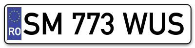 Placuta inmatriculare numar auto  SM-773-WUS, SM 773 WUS, SM773WUS