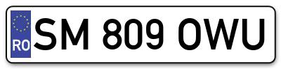 Placuta inmatriculare numar auto  SM-809-OWU, SM 809 OWU, SM809OWU