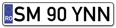 Placuta inmatriculare numar auto  SM-90-YNN, SM 90 YNN, SM90YNN
