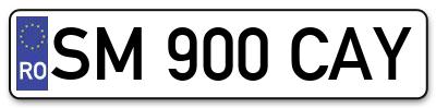 Placuta inmatriculare numar auto  SM-900-CAY, SM 900 CAY, SM900CAY